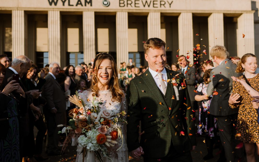 Eleanor & Stephen’s Autumnal Wedding at Wylam Brewery. 