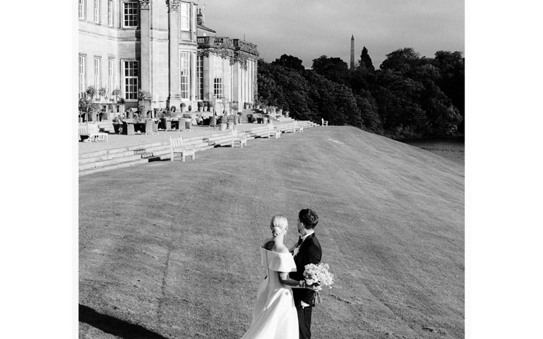 Wynyard Hall wedding featuring stunning Justin Alexander dress & champagne touches